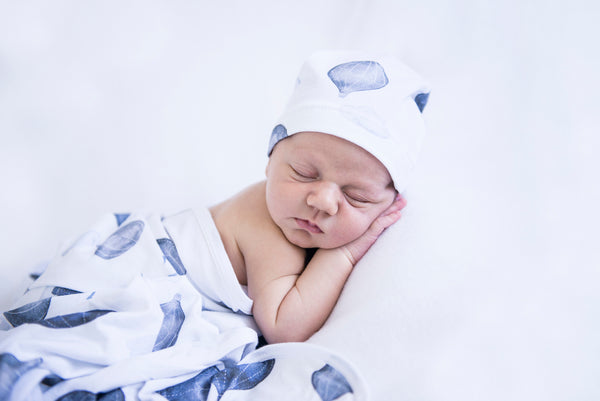 Baby Jersey Wrap & Beanie Set I Cloud Chaser