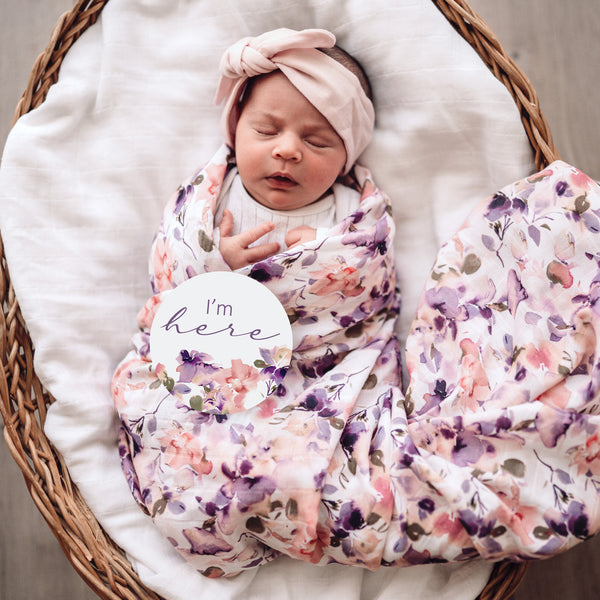 Baby Organic Muslin Wrap | Blushing Beauty