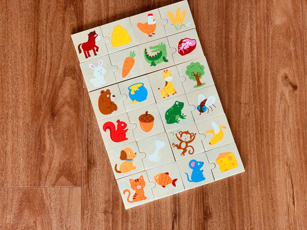Animals Feeding Wooden Puzzle